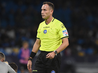 Referee Ermanno Feliciani during the Serie A match between SSC Napoli and Como at Stadio Diego Armando Maradona Naples Italy on 4 October 20...