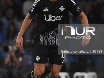 Alberto Dossena of Como during the Serie A match between SSC Napoli and Como at Stadio Diego Armando Maradona Naples Italy on 4 October 2024...