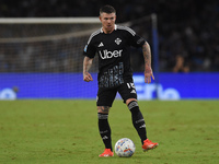 Alberto Moreno of Como during the Serie A match between SSC Napoli and Como at Stadio Diego Armando Maradona Naples Italy on 4 October 2024....