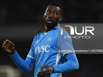 Andre-Frank Zambo Anguissa of SSC Napoli during the Serie A match between SSC Napoli and Como at Stadio Diego Armando Maradona Naples Italy...