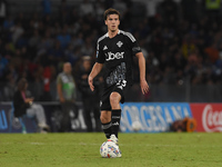 Maximo Perrone of Como during the Serie A match between SSC Napoli and Como at Stadio Diego Armando Maradona Naples Italy on 4 October 2024....