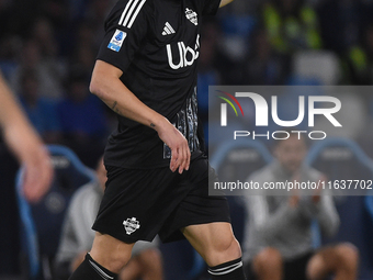 Andrea Belotti of Como during the Serie A match between SSC Napoli and Como at Stadio Diego Armando Maradona Naples Italy on 4 October 2024....