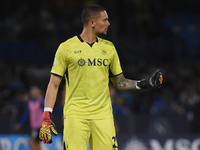 Elia Caprile of SSC Napoli during the Serie A match between SSC Napoli and Como at Stadio Diego Armando Maradona Naples Italy on 4 October 2...