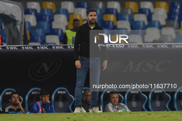 Cesc Fabregas Head Coach of Como during the Serie A match between SSC Napoli and Como at Stadio Diego Armando Maradona Naples Italy on 4 Oct...