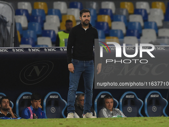 Cesc Fabregas Head Coach of Como during the Serie A match between SSC Napoli and Como at Stadio Diego Armando Maradona Naples Italy on 4 Oct...