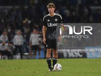 Nico Paz of Como during the Serie A match between SSC Napoli and Como at Stadio Diego Armando Maradona Naples Italy on 4 October 2024. (