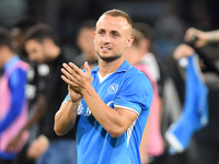 Stanislav Lobotka of SSC Napoli applauds fans at the end of the Serie A match between SSC Napoli and Como at Stadio Diego Armando Maradona N...