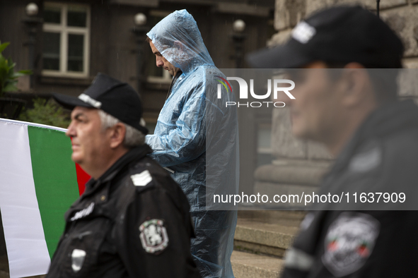 A protest takes place against the detention of Dzheyan Ibryamov, a member of the National Assembly of Bulgaria, in Sofia, Bulgaria, on Octob...