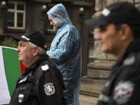 A protest takes place against the detention of Dzheyan Ibryamov, a member of the National Assembly of Bulgaria, in Sofia, Bulgaria, on Octob...