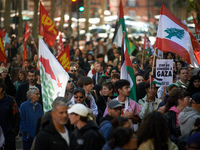 Hundreds of people demonstrate in Toulouse, France, on October 5, 2024, in support of Gazans, the Gaza Strip, Lebanese, and Lebanon. Since t...