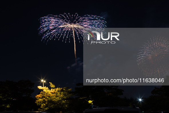 Fireworks illuminate the skyline of Yeouido during the Seoul International Fireworks Festival, drawing thousands of spectators and photograp...