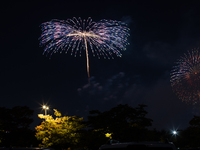 Fireworks illuminate the skyline of Yeouido during the Seoul International Fireworks Festival, drawing thousands of spectators and photograp...