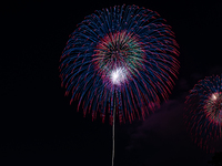 Fireworks illuminate the skyline of Yeouido during the Seoul International Fireworks Festival, drawing thousands of spectators and photograp...