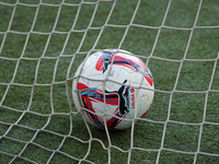 The official ball of LaLiga is used during the match between RCD Espanyol and RCD Mallorca corresponding to week 9 of LaLiga EA Sports, play...