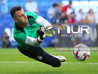 Dominik Greif plays during the match between RCD Espanyol and RCD Mallorca in week 9 of LaLiga EA Sports at the RCDE Stadium in Barcelona, S...