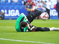 Dominik Greif plays during the match between RCD Espanyol and RCD Mallorca in week 9 of LaLiga EA Sports at the RCDE Stadium in Barcelona, S...