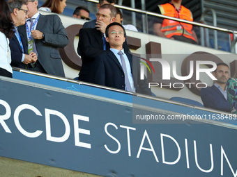 The vice president of RCD Espanyol, Mao Ye Wu, attends the match between RCD Espanyol and RCD Mallorca during week 9 of LaLiga EA Sports at...