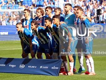 The RCD Espanyol team plays during the match between RCD Espanyol and RCD Mallorca, corresponding to week 9 of LaLiga EA Sports, at the RCDE...