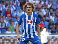 Alex Kral plays during the match between RCD Espanyol and RCD Mallorca in week 9 of LaLiga EA Sports at the RCDE Stadium in Barcelona, Spain...