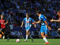 Carlos Romero plays during the match between RCD Espanyol and RCD Mallorca in week 9 of LaLiga EA Sports at the RCDE Stadium in Barcelona, S...