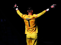 Dominik Greif plays during the match between RCD Espanyol and RCD Mallorca in week 9 of LaLiga EA Sports at the RCDE Stadium in Barcelona, S...