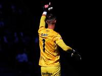 Dominik Greif plays during the match between RCD Espanyol and RCD Mallorca in week 9 of LaLiga EA Sports at the RCDE Stadium in Barcelona, S...