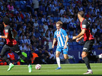 Alex Kral plays during the match between RCD Espanyol and RCD Mallorca in week 9 of LaLiga EA Sports at the RCDE Stadium in Barcelona, Spain...