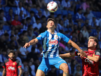 Alejo Veliz and Robert Navarro play during the match between RCD Espanyol and RCD Mallorca in week 9 of LaLiga EA Sports at the RCDE Stadium...