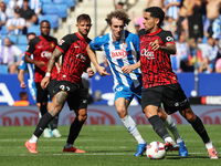 Omar Mascarell and Alex Kral play during the match between RCD Espanyol and RCD Mallorca in week 9 of LaLiga EA Sports, at the RCDE Stadium...