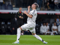 Federico Valverde of Real Madrid CF celebrates his goal during the La Liga EA Sports 2024/25 football match between Real Madrid CF and Villa...