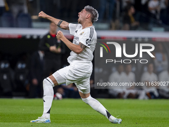 Federico Valverde of Real Madrid CF celebrates his goal during the La Liga EA Sports 2024/25 football match between Real Madrid CF and Villa...