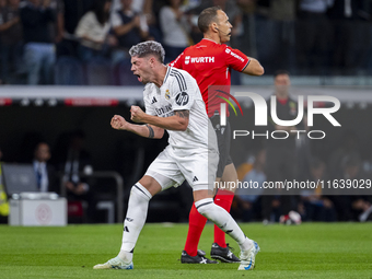 Federico Valverde of Real Madrid CF celebrates his goal during the La Liga EA Sports 2024/25 football match between Real Madrid CF and Villa...