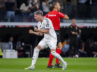 Federico Valverde of Real Madrid CF celebrates his goal during the La Liga EA Sports 2024/25 football match between Real Madrid CF and Villa...