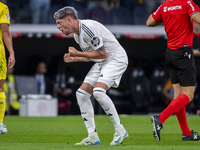 Federico Valverde of Real Madrid CF celebrates his goal during the La Liga EA Sports 2024/25 football match between Real Madrid CF and Villa...