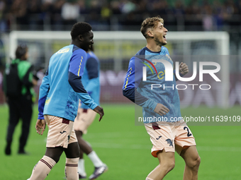 Mergim Vojvoda participates in the Serie A 2024-2025 match between Inter and Torino in Milano, Italy, on October 5, 2024 (