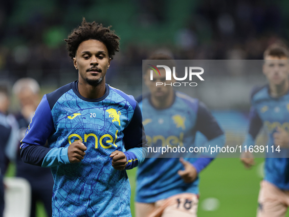 Valentino Lazaro participates in the Serie A 2024-2025 match between Inter and Torino in Milano, Italy, on October 5, 2024. 