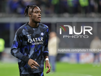 Yann Bisseck participates in the Serie A 2024-2025 match between Inter and Torino in Milano, Italy, on October 5, 2024. (