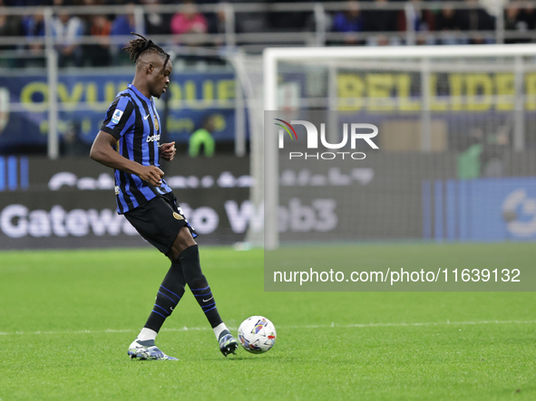 Yann Bisseck participates in the Serie A 2024-2025 match between Inter and Torino in Milano, Italy, on October 5, 2024. 