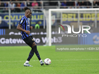 Yann Bisseck participates in the Serie A 2024-2025 match between Inter and Torino in Milano, Italy, on October 5, 2024. (