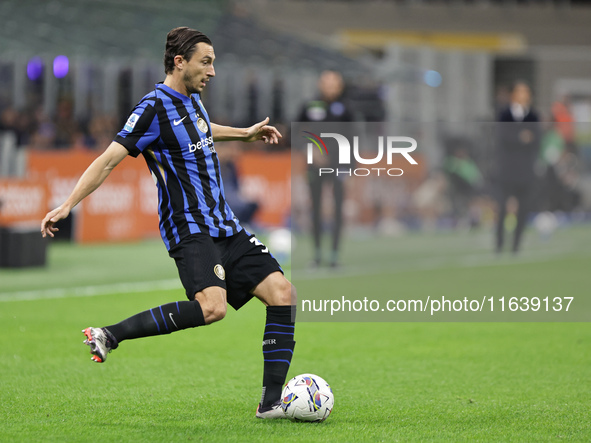 Matteo Darmian participates in the Serie A 2024-2025 match between Inter and Torino in Milano, Italy, on October 5, 2024. 