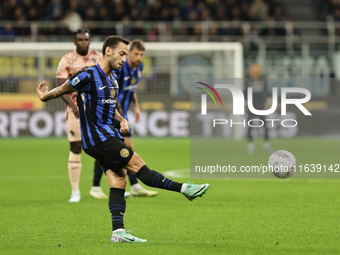 Hakan Calhanoglu participates in the Serie A 2024-2025 match between Inter and Torino in Milano, Italy, on October 5, 2024. (