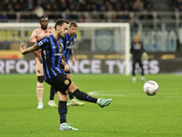 Hakan Calhanoglu participates in the Serie A 2024-2025 match between Inter and Torino in Milano, Italy, on October 5, 2024. (