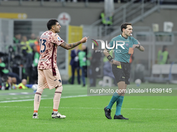 Guillermo Maripan participates in the Serie A 2024-2025 match between Inter and Torino in Milano, Italy, on October 5, 2024. 