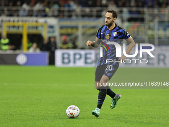 Hakan Calhanoglu participates in the Serie A 2024-2025 match between Inter and Torino in Milano, Italy, on October 5, 2024. (