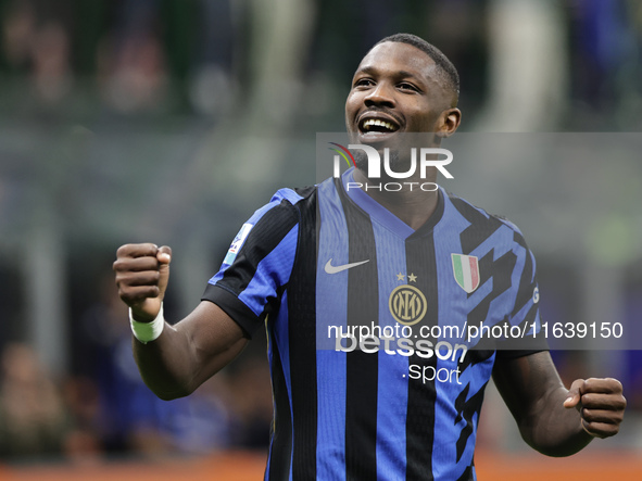 Marcus Thuram during the Serie A 2024-2025 match between Inter and Torino in Milano, Italy, on October 5, 2024 