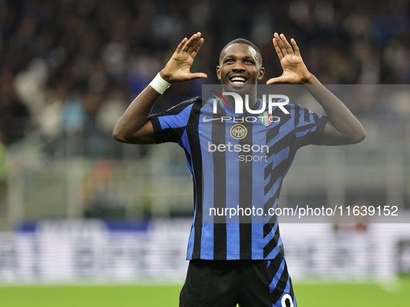 Marcus Thuram during the Serie A 2024-2025 match between Inter and Torino in Milano, Italy, on October 5, 2024 