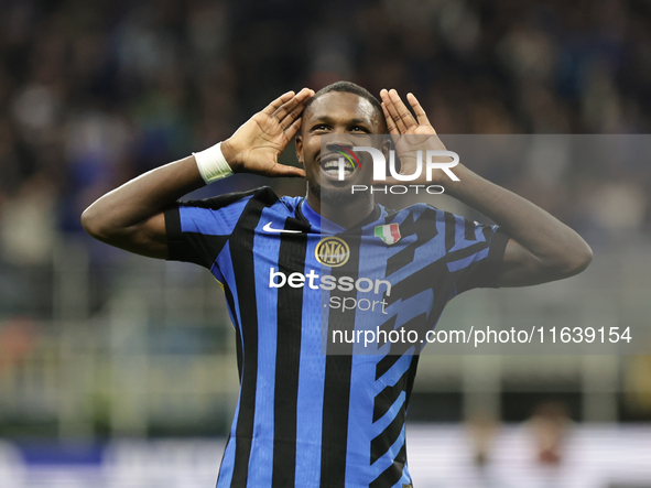 Marcus Thuram during the Serie A 2024-2025 match between Inter and Torino in Milano, Italy, on October 5, 2024 