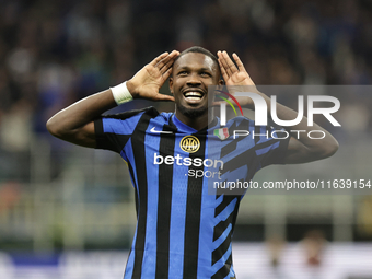 Marcus Thuram during the Serie A 2024-2025 match between Inter and Torino in Milano, Italy, on October 5, 2024 (