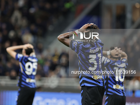 Yann Bisseck participates in the Serie A 2024-2025 match between Inter and Torino in Milano, Italy, on October 5, 2024. 