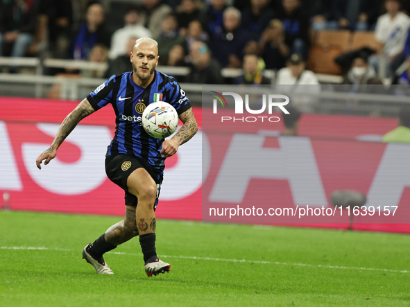 Federico Di Marco participates in the Serie A 2024-2025 match between Inter and Torino in Milano, Italy, on October 5, 2024. 